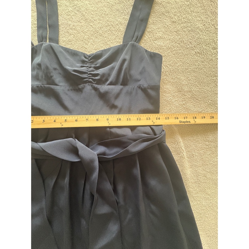 J.Crew Black 100% Silk Bow Front Sweetheart Dress Size 6 RN77388 Altered - Picture 4 of 7